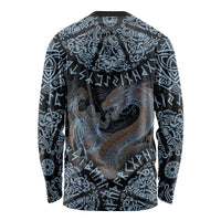 Thor and Jormungandr Norse Mythology Viking Long Sleeve Shirt Celtic Knot and Rune Art Style