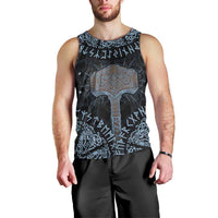 Thor and Jormungandr Norse Mythology Viking Men Tank Top Celtic Knot and Rune Art Style