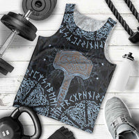 Thor and Jormungandr Norse Mythology Viking Men Tank Top Celtic Knot and Rune Art Style