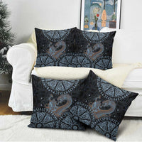 Thor and Jormungandr Norse Mythology Viking Pillow Cover Celtic Knot and Rune Art Style