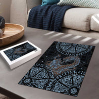 Thor and Jormungandr Norse Mythology Viking Puzzle Celtic Knot and Rune Art Style