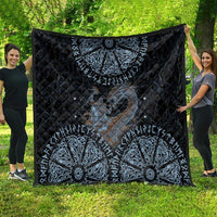 Thor and Jormungandr Norse Mythology Viking Quilt Celtic Knot and Rune Art Style