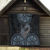 Thor and Jormungandr Norse Mythology Viking Quilt Celtic Knot and Rune Art Style