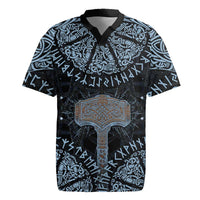 Thor and Jormungandr Norse Mythology Viking Rugby Jersey Celtic Knot and Rune Art Style