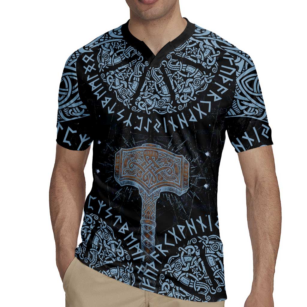 Thor and Jormungandr Norse Mythology Viking Rugby Jersey Celtic Knot and Rune Art Style