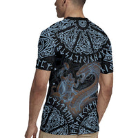 Thor and Jormungandr Norse Mythology Viking Rugby Jersey Celtic Knot and Rune Art Style