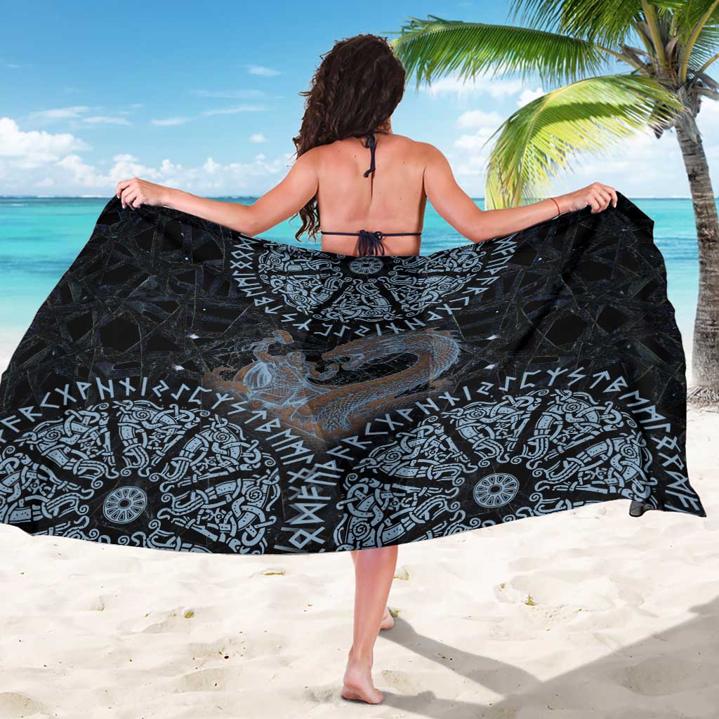 Thor and Jormungandr Norse Mythology Viking Sarong Celtic Knot and Rune Art Style