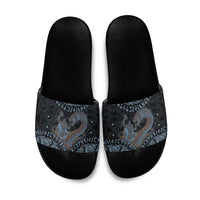Thor and Jormungandr Norse Mythology Viking Slide Sandals Celtic Knot and Rune Art Style