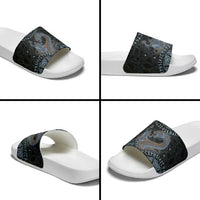 Thor and Jormungandr Norse Mythology Viking Slide Sandals Celtic Knot and Rune Art Style