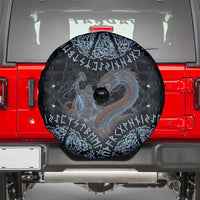 Thor and Jormungandr Norse Mythology Viking Spare Tire Cover Celtic Knot and Rune Art Style