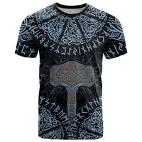 Thor and Jormungandr Norse Mythology Viking T Shirt Celtic Knot and Rune Art Style