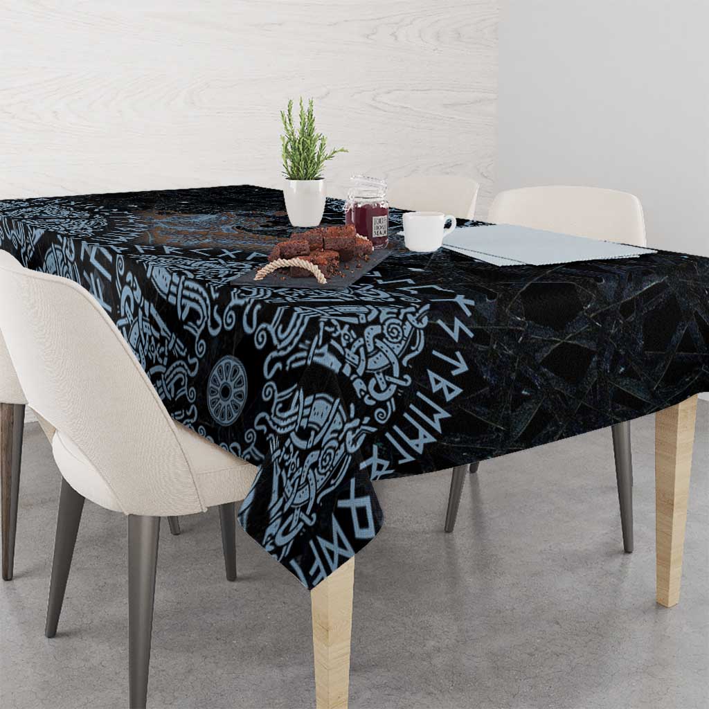 Thor and Jormungandr Norse Mythology Viking Tablecloth Celtic Knot and Rune Art Style