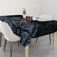 Thor and Jormungandr Norse Mythology Viking Tablecloth Celtic Knot and Rune Art Style
