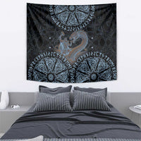 Thor and Jormungandr Norse Mythology Viking Tapestry Celtic Knot and Rune Art Style