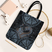 Thor and Jormungandr Norse Mythology Viking Tote Bag Celtic Knot and Rune Art Style