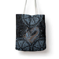 Thor and Jormungandr Norse Mythology Viking Tote Bag Celtic Knot and Rune Art Style