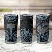 Thor and Jormungandr Norse Mythology Viking Tumbler Cup Celtic Knot and Rune Art Style