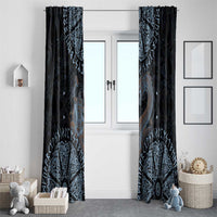 Thor and Jormungandr Norse Mythology Viking Window Curtain Celtic Knot and Rune Art Style