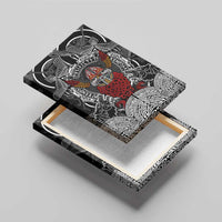 Viking Berserker and Valknut Norse Mythology Canvas Wall Art Red and Black Celtic Knotwork Art