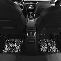 Viking Berserker and Valknut Norse Mythology Car Mats Red and Black Celtic Knotwork Art