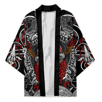 Viking Berserker and Valknut Norse Mythology Kimono Red and Black Celtic Knotwork Art