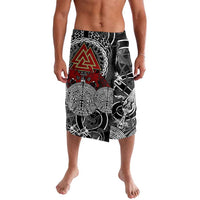 Viking Berserker and Valknut Norse Mythology Lavalava Red and Black Celtic Knotwork Art
