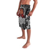 Viking Berserker and Valknut Norse Mythology Lavalava Red and Black Celtic Knotwork Art