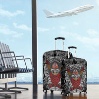 Viking Berserker and Valknut Norse Mythology Luggage Cover Red and Black Celtic Knotwork Art
