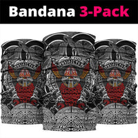 Viking Berserker and Valknut Norse Mythology Neck Gaiter Red and Black Celtic Knotwork Art