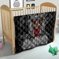 Viking Berserker and Valknut Norse Mythology Quilt Red and Black Celtic Knotwork Art