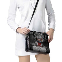 Viking Berserker and Valknut Norse Mythology Shoulder Handbag Red and Black Celtic Knotwork Art