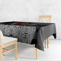 Viking Berserker and Valknut Norse Mythology Tablecloth Red and Black Celtic Knotwork Art