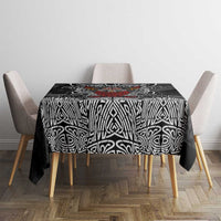 Viking Berserker and Valknut Norse Mythology Tablecloth Red and Black Celtic Knotwork Art