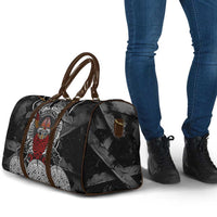 Viking Berserker and Valknut Norse Mythology Travel Bag Red and Black Celtic Knotwork Art