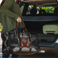 Viking Berserker and Valknut Norse Mythology Travel Bag Red and Black Celtic Knotwork Art