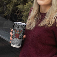 Viking Berserker and Valknut Norse Mythology Tumbler Cup Red and Black Celtic Knotwork Art