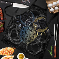 Skoll and Hati Norse Mythology Apron Viking Dual Moon Celtic Line Art