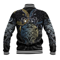Skoll and Hati Norse Mythology Baseball Jacket Viking Dual Moon Celtic Line Art