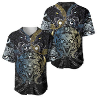 Skoll and Hati Norse Mythology Baseball Jersey Viking Dual Moon Celtic Line Art