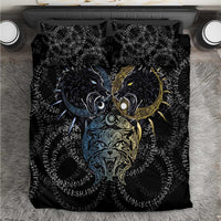 Skoll and Hati Norse Mythology Bedding Set Viking Dual Moon Celtic Line Art