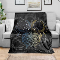Skoll and Hati Norse Mythology Blanket Viking Dual Moon Celtic Line Art