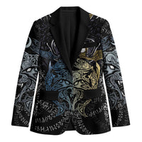 Skoll and Hati Norse Mythology Blazer Viking Dual Moon Celtic Line Art