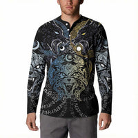 Skoll and Hati Norse Mythology Button Sweatshirt Viking Dual Moon Celtic Line Art