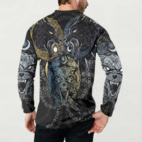 Skoll and Hati Norse Mythology Button Sweatshirt Viking Dual Moon Celtic Line Art