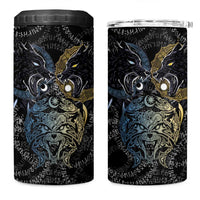 Skoll and Hati Norse Mythology 4 in 1 Can Cooler Tumbler Viking Dual Moon Celtic Line Art