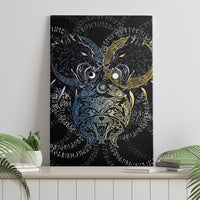 Skoll and Hati Norse Mythology Canvas Wall Art Viking Dual Moon Celtic Line Art