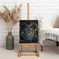 Skoll and Hati Norse Mythology Canvas Wall Art Viking Dual Moon Celtic Line Art