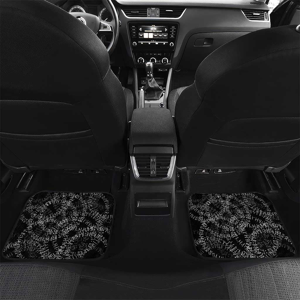 Skoll and Hati Norse Mythology Car Mats Viking Dual Moon Celtic Line Art