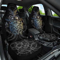 Skoll and Hati Norse Mythology Car Seat Cover Viking Dual Moon Celtic Line Art