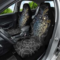 Skoll and Hati Norse Mythology Car Seat Cover Viking Dual Moon Celtic Line Art